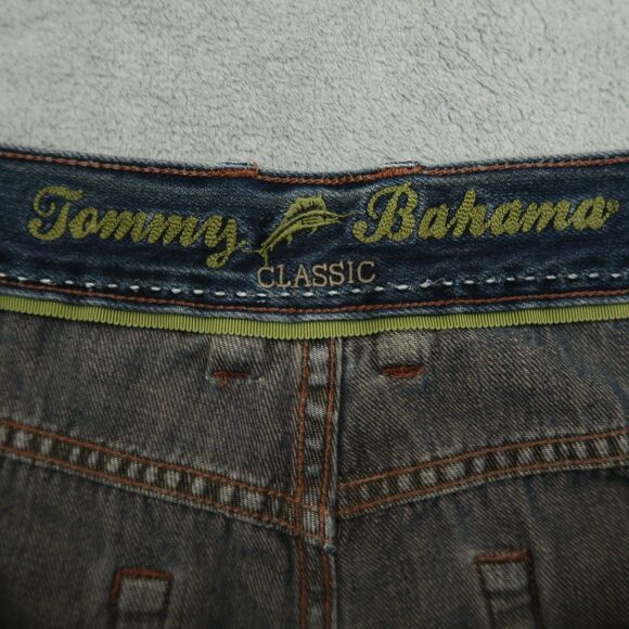 Tommy Bahama Jeans Mens Fits 35x29 (Size 36x32) Blue Classic-Fit Denim Hemmed - Picture 5 of 15